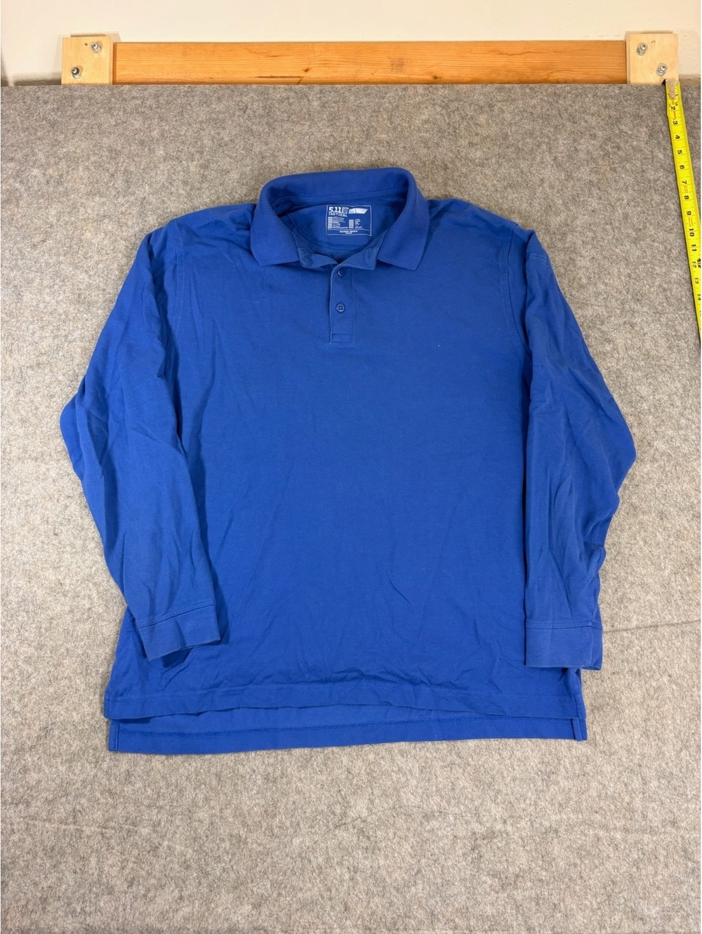 5.11 blue long sleeve polo shirt mens size Large
